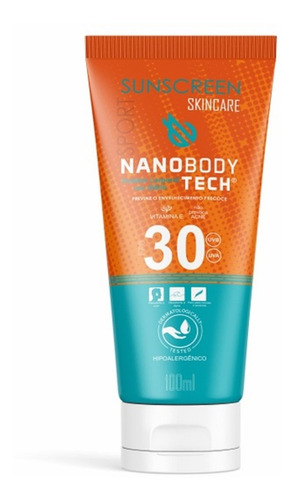 Imagem 1 de 2 de Protetor Solar Sunscreen Skincare Fps 30 Nanobodytech 100g