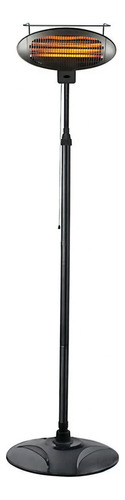 Calentador Electrico De Pedestal Ajustable Exterior Interior Color Negro