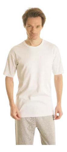 Imagen 2 de 6 de Camiseta Interlok ALG.peinado M/corta Escote Redondo
