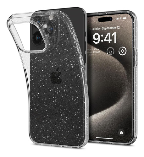 Funda Spigen Liquid Crystal Para iPhone 15 Pro Max - Quartz