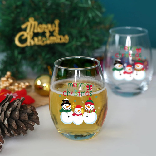 Jogskeor Juego De 2 Copas De Vino Con Diseño De Muñeco De Ni