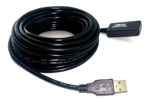 Imagem 3 de 7 de Extensão Usb 2.0 Amplificada Mouse Cam - 15 Metros Win Cabos