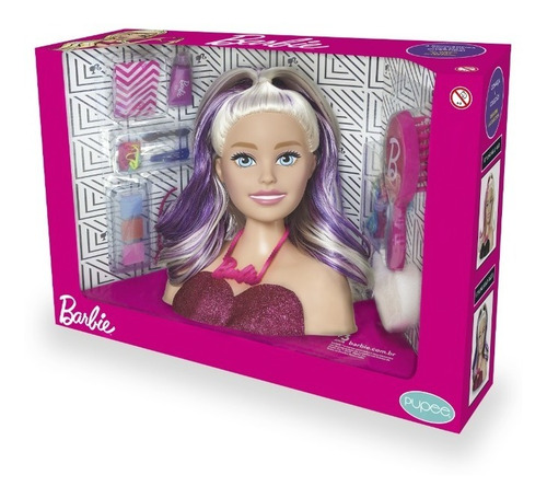 Boneca Barbie Busto Styling Hair Make Pentear + Acessórios