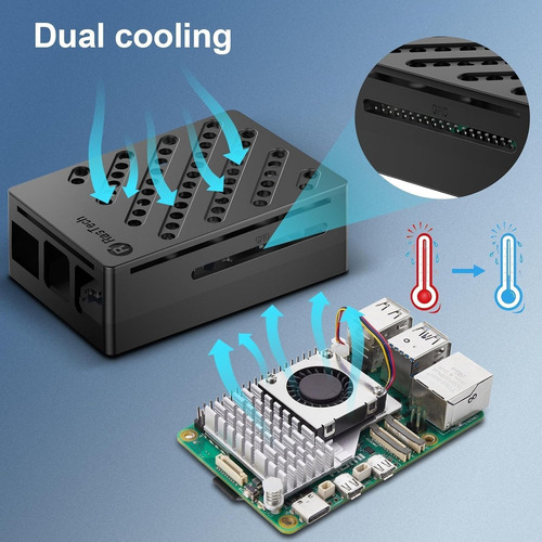 Kit Rastech Para Raspberry Pi 5 De 8 Gb De Ram Con Funda Par
