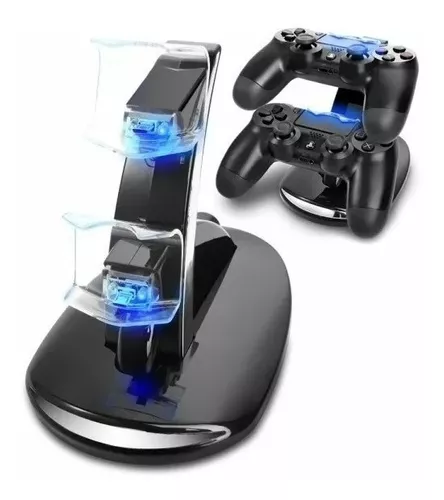 Accesorios Ps4 Base Soporte Cargador Doble Joystick Play 4