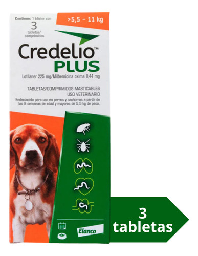Pastilla Contra Pulgas Y Garrapatas En Perros 5.5 A 11kg