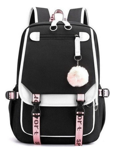 Mochila Coreana Kawaii Para Jóvenes Xiux Con Interfaz Usb