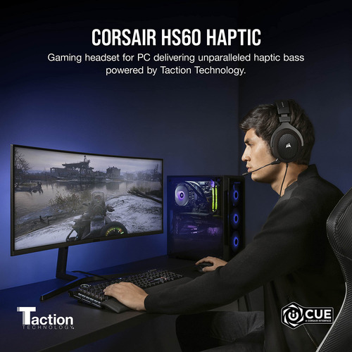 Auriculares Para Juegos Corsair Hs60 Haptic Stereo Con Hapti