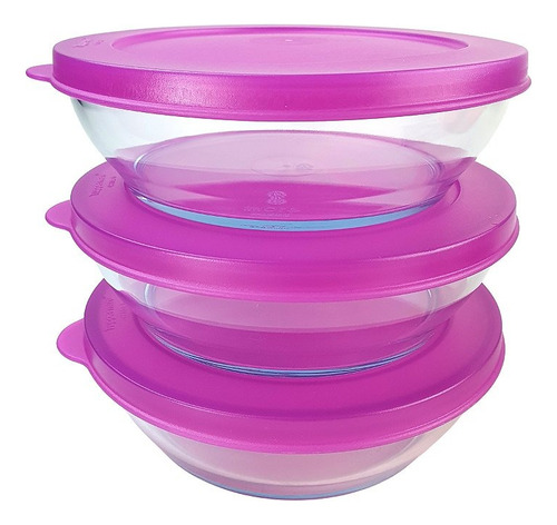 Tupperware Tigela Clear Bowl 410ml Roxo Policarbonato