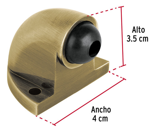 Tope Codo Laton Antiguo 48399 Hermex Color Dorado oscuro Forma Tipo codo