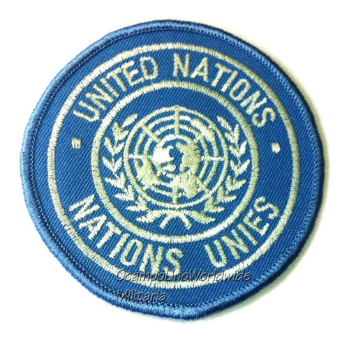 U N United Nations Blue Hook Patch. Nuevo