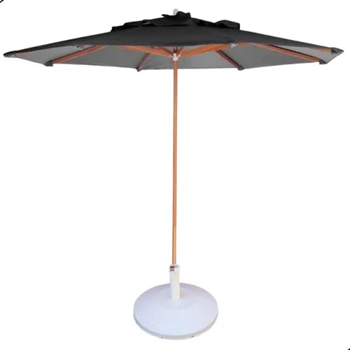 comprar Ombrelone Guarda Sol 3,00 Metros De Madeira Com Base