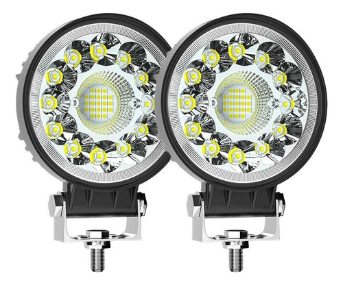 1par Farosl Led Auxiliares Antiniebla Redondos Para 99w 4x4