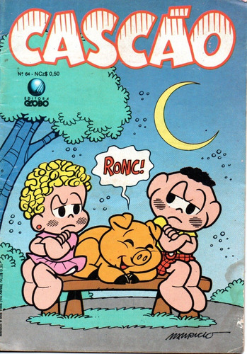 Cascão N° 64 - 36 Páginas - Em Português - Editora Globo - Formato 13 X 19 - Capa Mole - 1989 - Bonellihq Cx177 E23