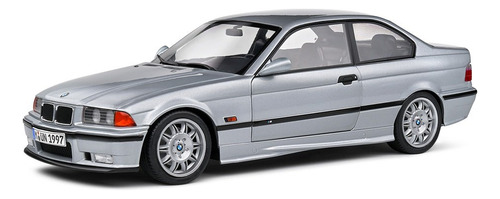 Miniatura Carro Bmw E36 M3 Coupé 1990 1:18 Solido Cinza