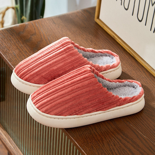 Zapatillas De Algodón Felpa Fondo Suave Hogar Invierno
