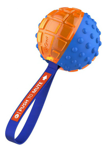 Juguete/pelota Para Perro Gigwi Push To Mute Color Naranja Y Azul