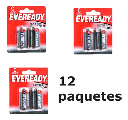Surtek 1235-2 Pack 24 Pilas Zinc-carbón Marca Eveready®