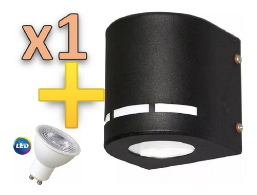 Aplique Unidireccional Difusor Exterior + Led Gu10 Exterior