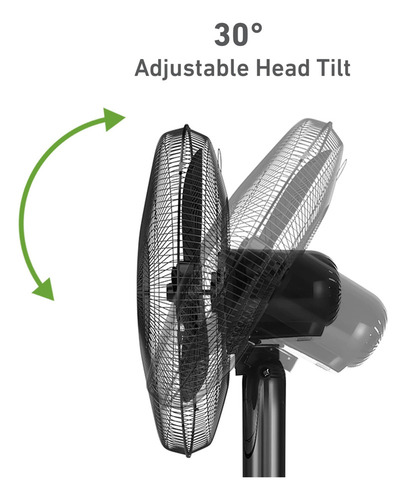 Ventilador De Pé Digital Holmes 16, 3 Velocidades E 3 Modos