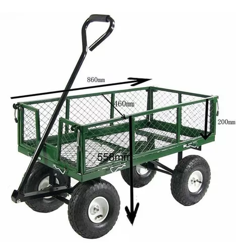 Carrito Multipropósito de Trabajo 4 Ruedas baradas para 200 kg