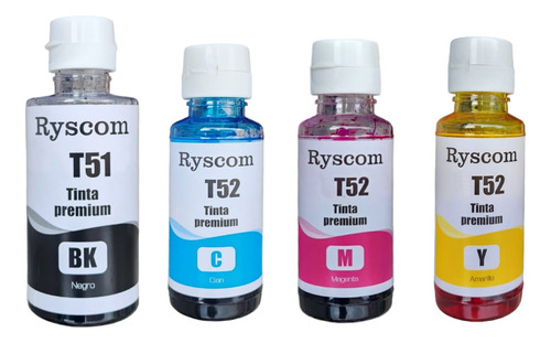 Tinta Dye Compatible Con Hp Gt 53 Gt52 Negro Y Colores