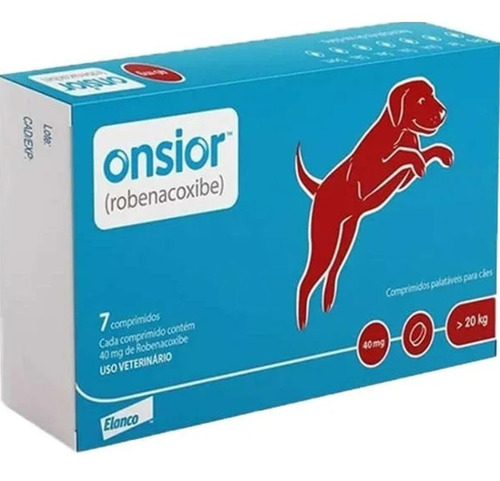 Onsior 40mg -para Cães Acima 20 Kg C/7 Comprimidos -elanco