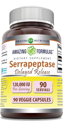 Amazing Formulas Serrapeptase 120,000 IU Bote 90 Cápsulas