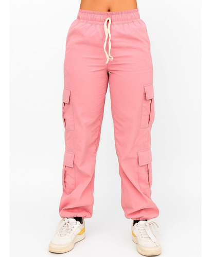 Pantalón Jogger Doble Cargo Para Mujer Tela Fresca