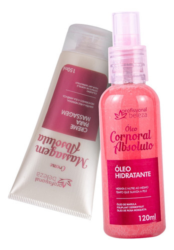  Kit Óleo Corporal + Creme Massagem Absoluto Colágeno 150ml