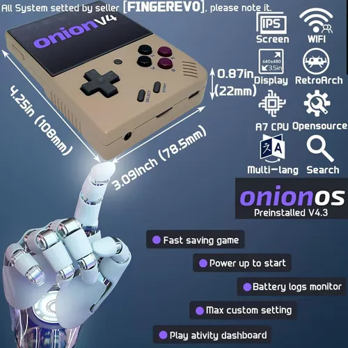 Miyoo Mini Plus Onionos Handheld Game Console 3.5-inch 640*4