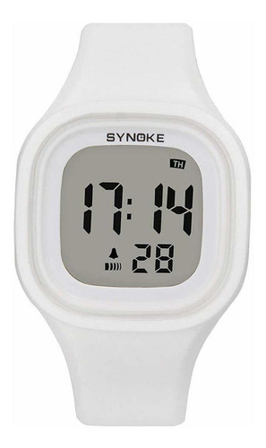 Reloj Mujer Gosasa Snk Cuarzo 45mm Pulso Blanco En Caucho