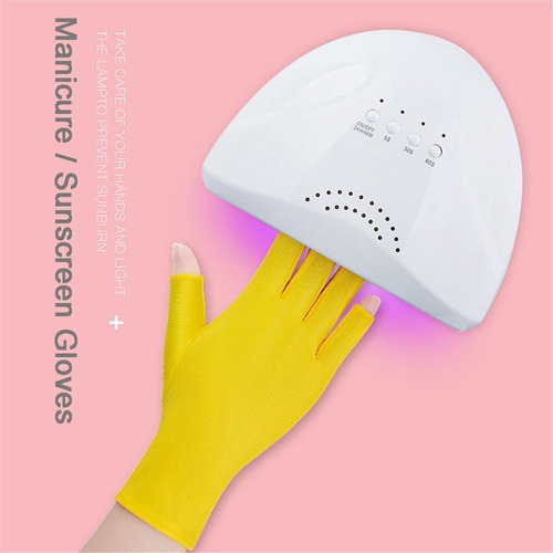 7 Pares Guantes Protectores De Manicura Contra Los Rayos Uv
