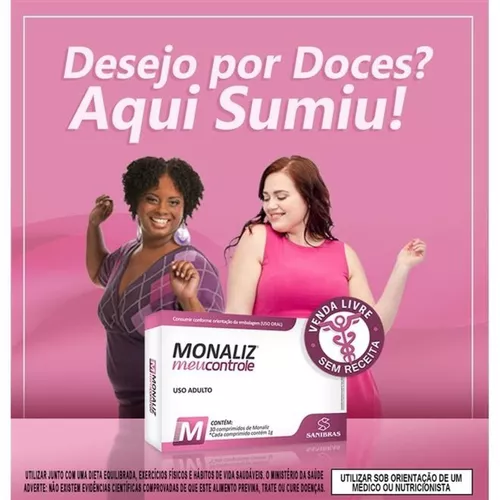 MONALIZ - MEU CONTROLE - 30 CAPS - SANIBRAS na Nutri Fast Shop