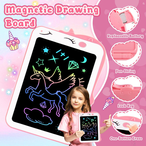 Tablet De Escrita Lcd Triph Unicorn Girl 8.5 Pulgadas Para