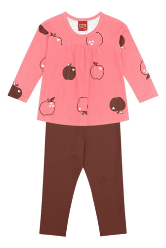 Conjunto Infantil Inverno Menina Blusa Malha E Legging Kyly 