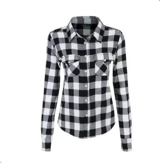 camisa feminina flanela