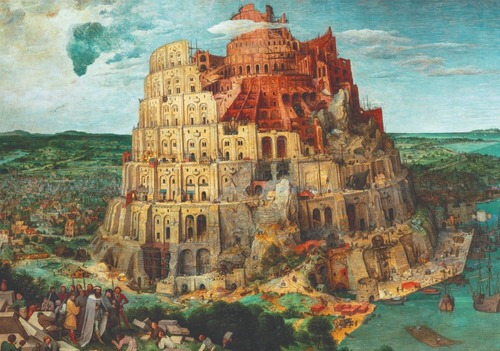 Quebra-cabeça Tower Of Babel Bruegel 1500 unidades Clementoni Arte