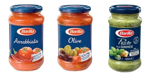 Salsa Barilla Mix Pack - Pesto, Olive, Arrabiatta. Italia