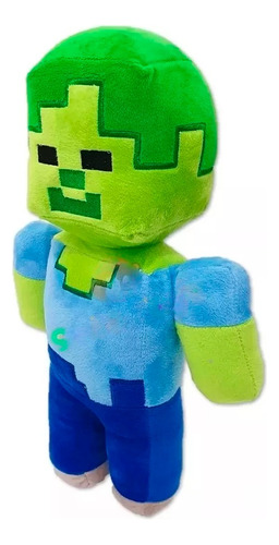 Peluche Zombie Steve Minecraft Excelente Calidad De Bordado