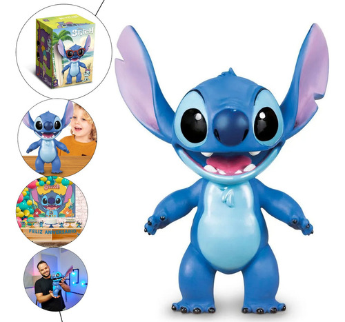 Stitch Boneco Grande Lilo Stitch Articulado Acessorio Disney