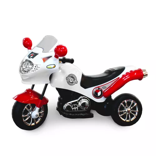 Moto Elétrica Infantil Criança Speed Chopper 6v Branca - Ri Happy