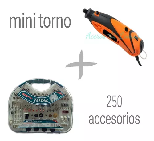 Combo Oferta Mini Torno Nebraska + 250 Accesorios Total