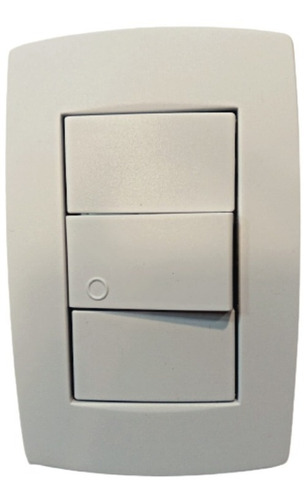 Tapa Armada Llave De Un Punto Interruptor Blanco Teclastar 