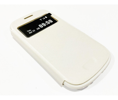 Funda Flip Cover Para Samsung Galaxy S4 Blanco