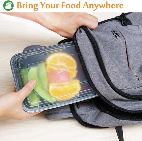 Enther 36oz Meal Prep Containers 20 Pack 3 Compartments W...