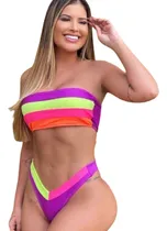 Comprar Biquini Tomara Que Caia Top 4 Cores Colorido Com Bojo Praia