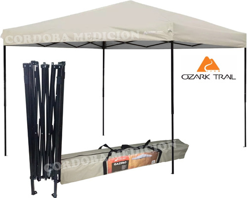 Gazebo Autoarmable Plegable 3x3m Reforzado Ozark Trail