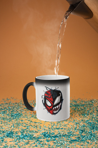 Taza Mágica Venom Spiderman Fusionándose Marvel 320 Ml Venom Spiderman