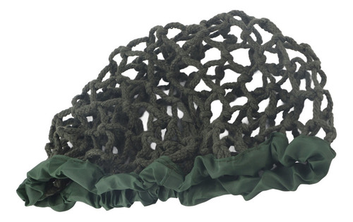 Funda De Casco De Red De Camuflaje De Algodón Verde Militar